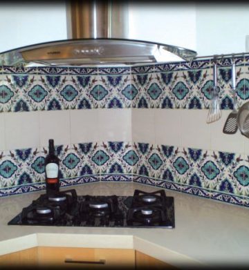 Hand painted kitchen backsplash Kitchen backsplash tiles