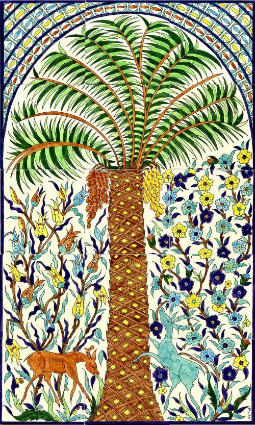 Palm-tree-tile-mural
