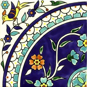 decorative hand painted tile