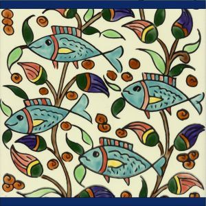 fish-swimming-pool-tiles Swimming pool waterline pool liner tile