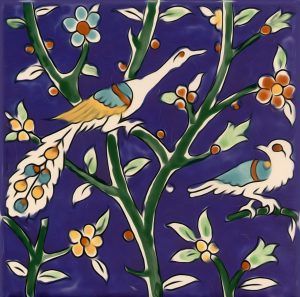 hand painted tile design