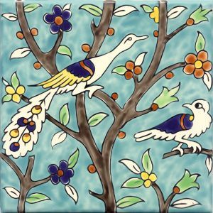 artistic hand painted tile