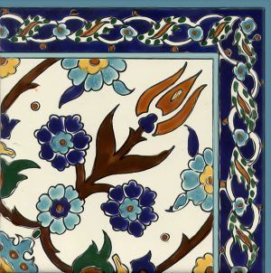 Hand painted decorative tile by Balian