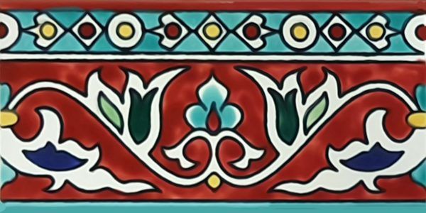 Subway Tile border in red