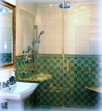 Nano Blue Shower Tiles Shower Bathroom Tile design Idea