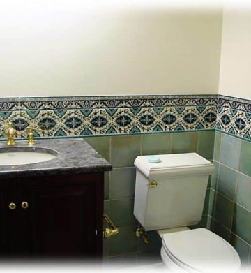 Persian Tile Bathroom design Hand painted Bathroom tile design idea