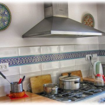 Hand painted tile border Kitchen kitchen backsplash tile border