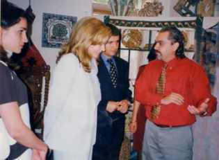 Neshan Balian with Queen Noor and Rania of Jordan