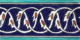 Chains Dark Blue border tile Chain D Blue Subway Tile border