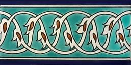 Chains Light blue border tile Chain Turquoise Subway Tile Border