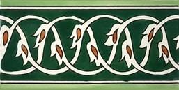 Chains green border tiles Chain Green Subway Tile Border