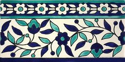 Floral bluie border tiles Floral Subway Tile Border