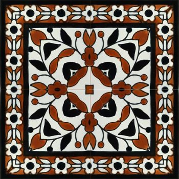 floral-brown-black-15x15cm-tile-pattern