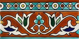 Water wave brown border tile Wave Brown Subway Tile Border