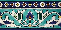 Water wave light blue border tile Wave Turquoise Subway Tile Border