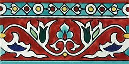 Water wave red border tile Wave Red Subway Tile Border