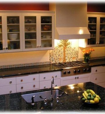 Balian Ceramic Palm Tree mural Palm Tree kitchen tile mural