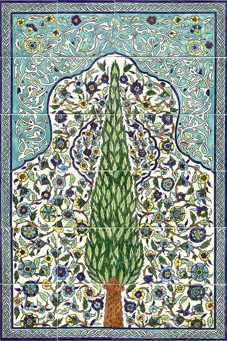 cyprus-tree-ceramic-tile-mural
