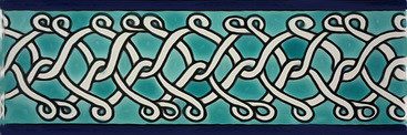 Hishams border tile design light blue 15x5cm