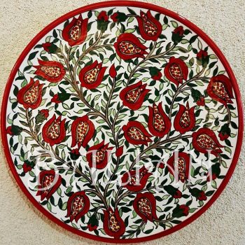 The Pomegranate Garden Hand Painted Plates series Hand painted plate pomegranate pattern