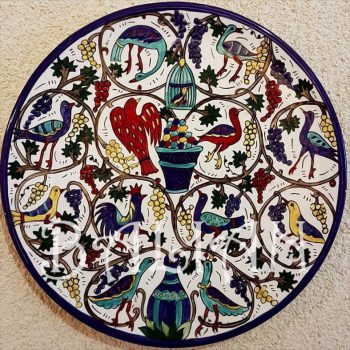 The Armenian Mosaic of Jerusalem hand painted plate The Armenian Mosaic of Jerusalem hand painted plate