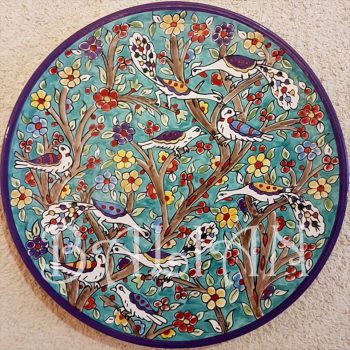 Decorative Hand Painted Plate 40cm Middle East Birds Painted Plates Series