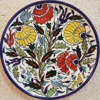 29cm Floral hand painted plate by Balian