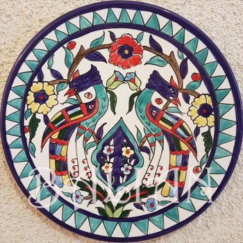 Two Armenian birds on a decorative plate 29 cm / 11.42 Inch Two Armenian birds on a decorative plate 29 cm / 11.42 Inch