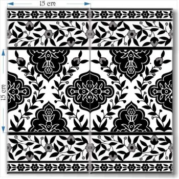 Floral with Persian Persian Decorative Tile border plus Accent tile