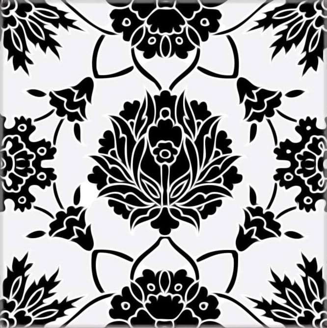 Lori black and white tile
