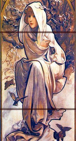 Mucha 3 d art nouveau tiles
