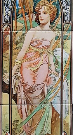 Mucha 3 tiles 1 mucha tile art