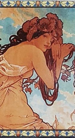 Mucha tile 3 Mucha art nouveau tiles 3