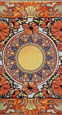 Mucha tile 5 mucha art decor tile 5
