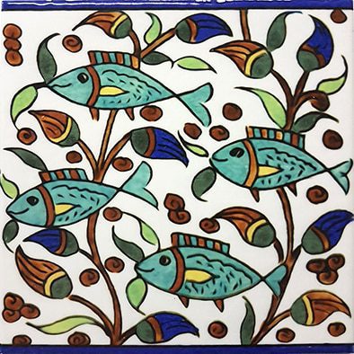 Porcelain Aqua series 6x6 inch waterline pool tile