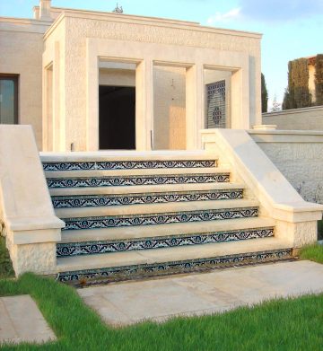 Tantash artistic tile project in Amman ceramic tile step risers