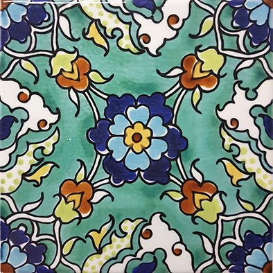 Nano series light blue waterline pool tile