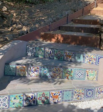 Robins stair riser tiles Stair Riser tiles in Arizona Garden