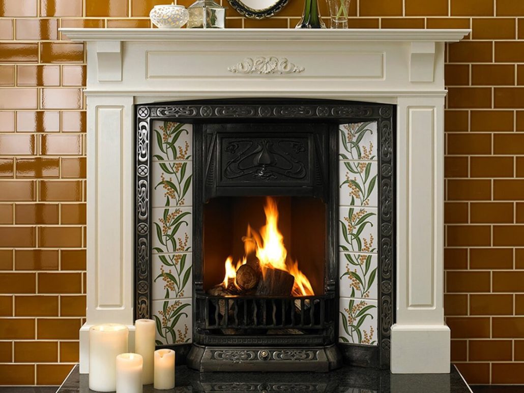 An example of a Victorian Tile Fireplace Victorian Fireplace tiles