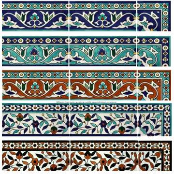 hand decorated subway tiles