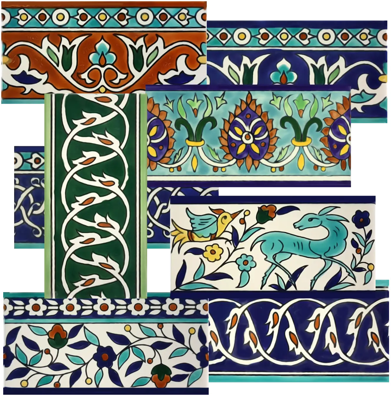 Subway tile borders for fireplaces