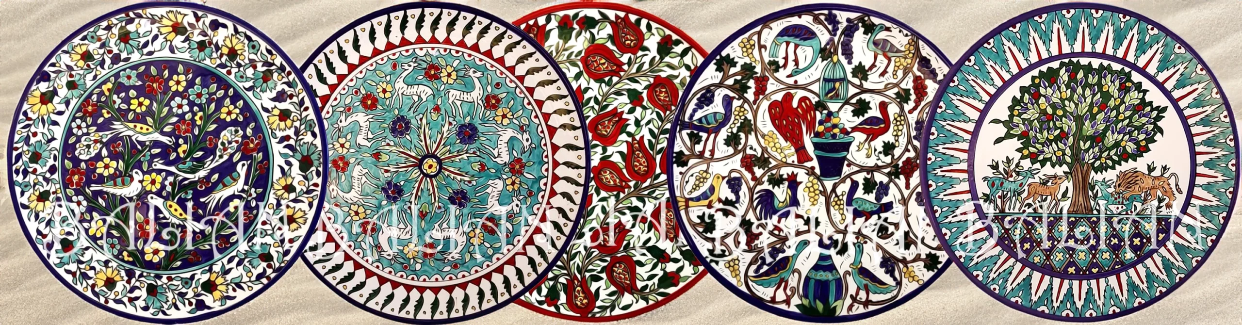 Decorative hand painted plates