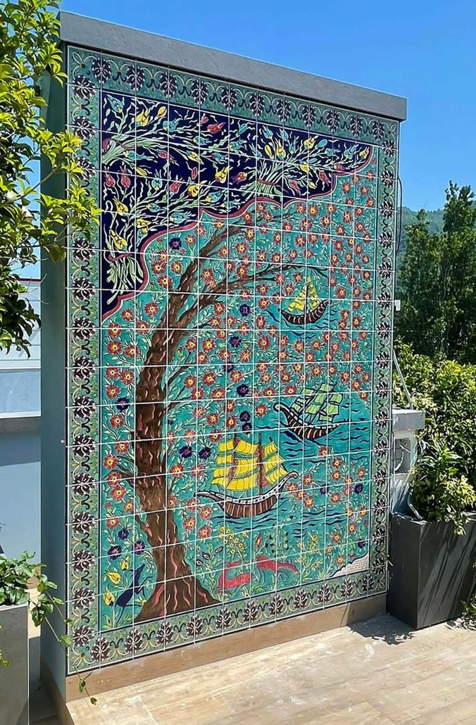 Sailing SHips Artiistic Tile Mural