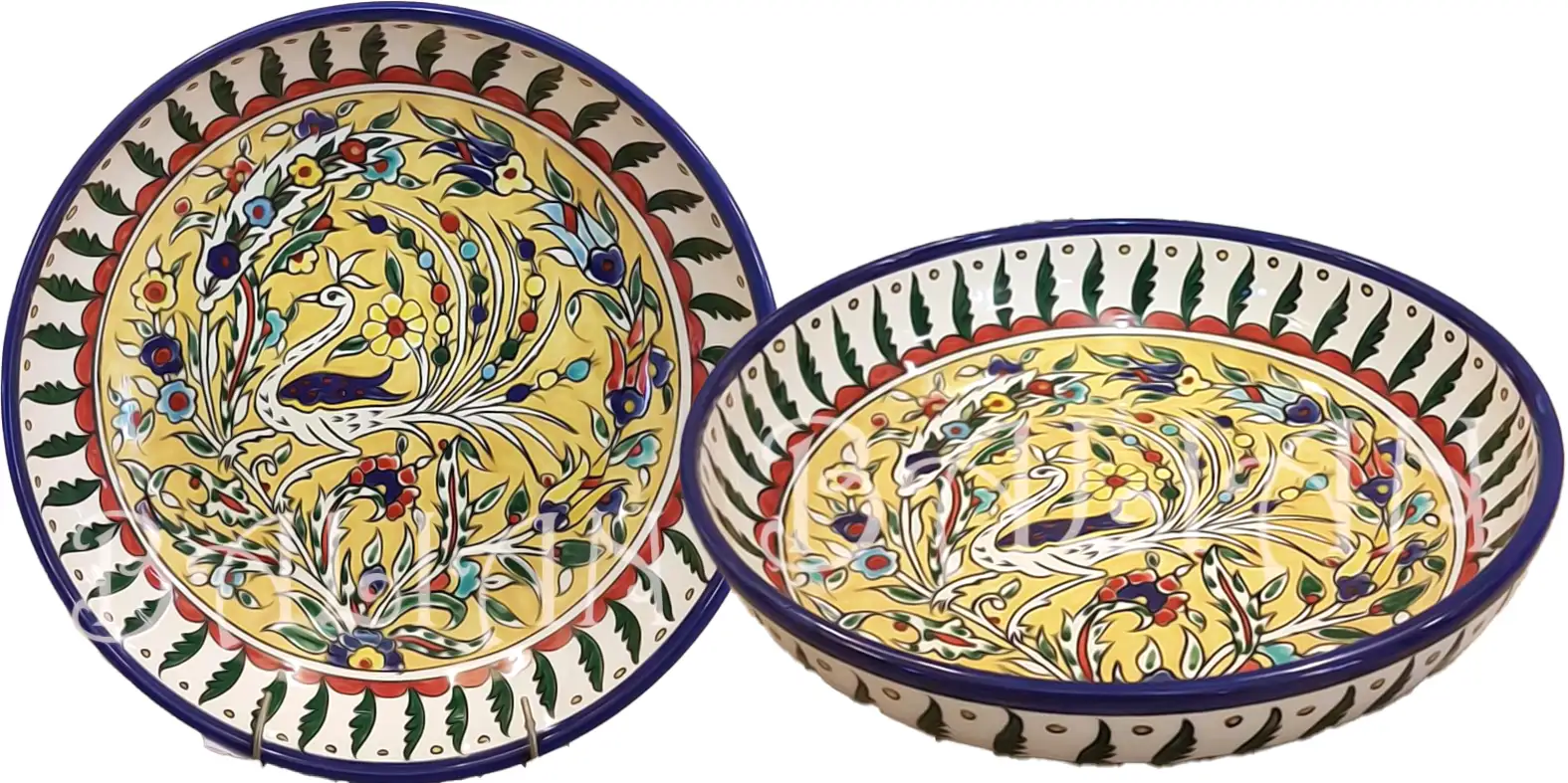 hand painted serving bowls
