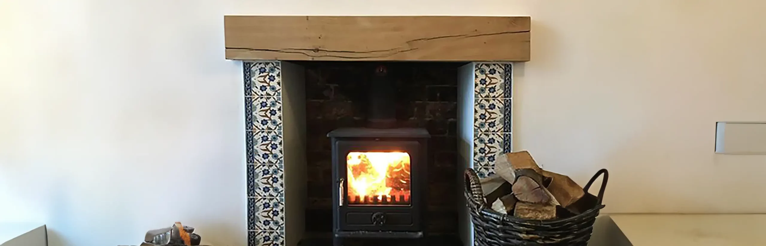 hand decorated Fireplace tiles