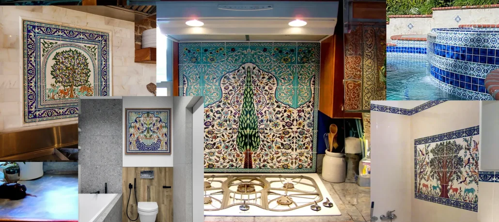 Inspirations by our clients using our hand painted tiles