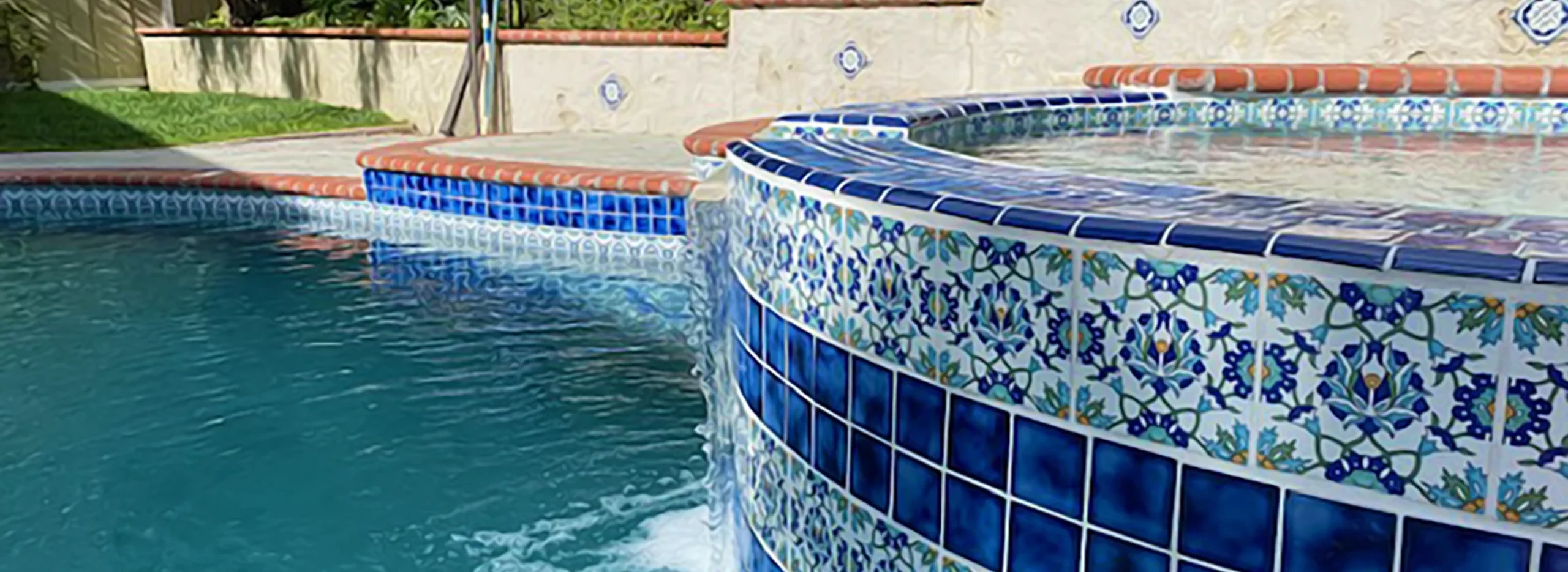 California project waterline pool tiles