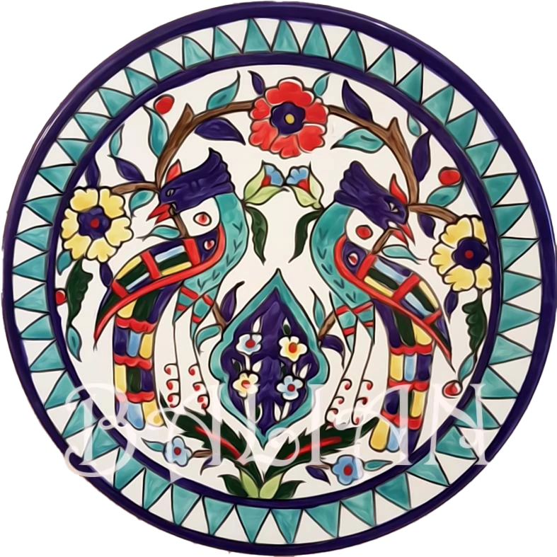 The Two Armenian Brds decorative wall plate