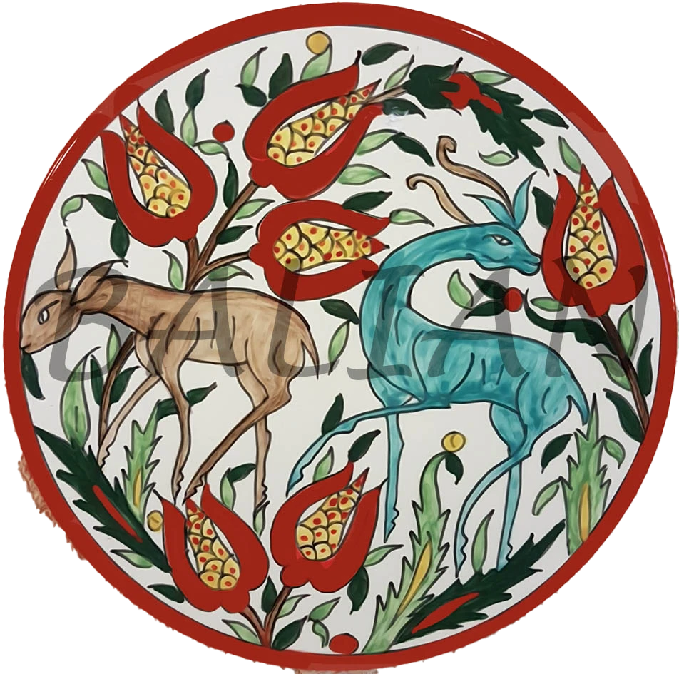 The two gazelles decorative wall plates