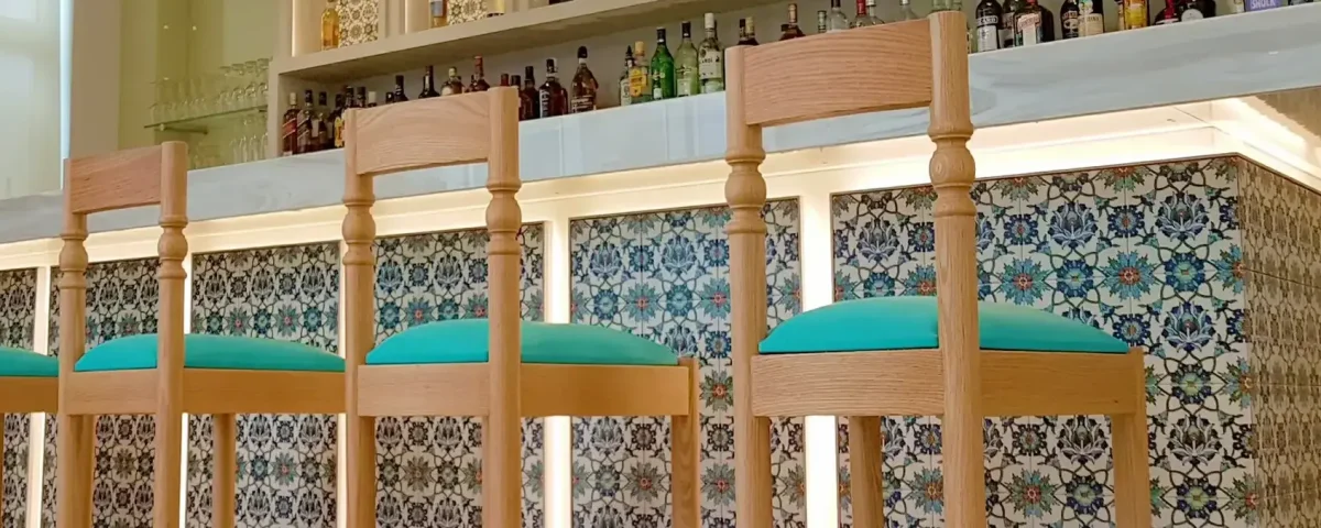 Decorative 6x6 inch tiles hand decorated by the balian Studio